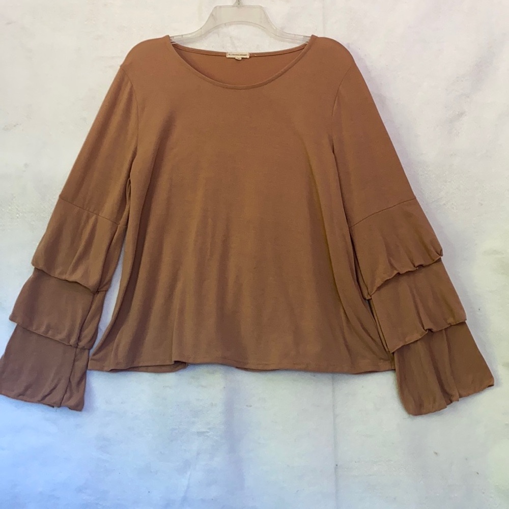 Blushing Heart Long Calypso Sleeve Top